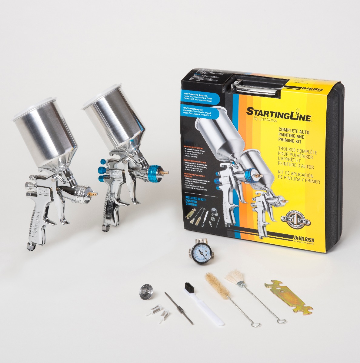 Devilbiss 802343 StartingLine HVLP 2-Gun Painting & Priming Kit