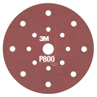 3M 34802 Flexible Dust Free Hook & Loop P800 Grit 6 in. Sanding Disc (25/Pack)