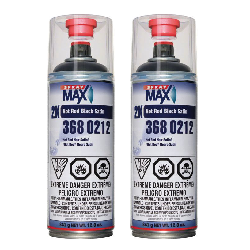 SprayMax 3680212 2K Hot Rod Satin Black Aerosol 12 oz. (2 Pack) | eBay