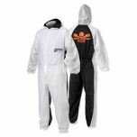 CLEAN Reusable Coverall White Nylon Front/Cotton Back (Large)