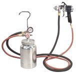 2 Quart Pressure Pot with Gun and Hose Silver Handle (1.7mm Nozzle)