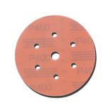 Red Abrasive Hookit Disc Dust Free 6 inch P400 Grit