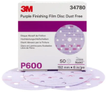 3M 34780 260L Series Dust Free Hook & Loop P600 Grit 6 in. Sanding Disc (50 ct)