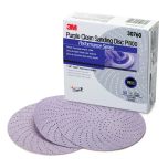 3M Purple Clean Sanding Hookit Disc 334U 6 inch P800 Grit (50 Discs/Box)