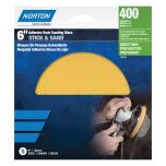 Norton 00350 Stick and Sand 6 in. P80 Grit PSA Sanding Disc (5 ct)