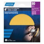 Norton 00352 Stick and Sand 6 in. P40 Grit PSA Sanding Disc (5 ct)