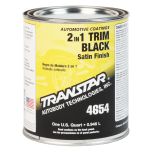 Transtar 4654 2-in-1 Satin Black Trim Paint (Quart)