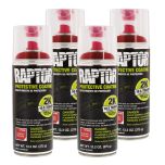 Raptor 2K Flame Red Spray-On Truck Bedliner Aerosol 4 Pack (13.2 oz)