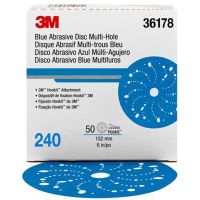 3M 36178 Multi-Hole Hook & Loop 240 Grit 6 in. Sanding Disc (50/Pack)