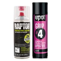 Raptor 2K White Spray-On Truck Bedliner Aerosol #4 Grip Adhesion Kit 4885 + 799