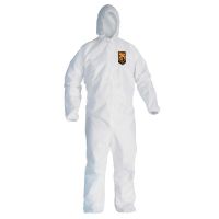 KleenGuard 49114 White Anti-Static Disposable Hooded Coverall (X-Large)