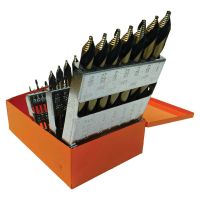 KnKut 29KK10 29 Piece Mechanics Step Point Drill Bit Set