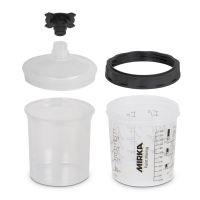 Mirka 9190170180 180ml Paint Cup System Kit with 125µm Filter Lid (50/Pack)