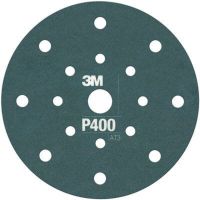 3M 34800 Flexible Dust Free Hook and Loop Green 6 in. 400 Grit Sanding Disc (25 Discs)