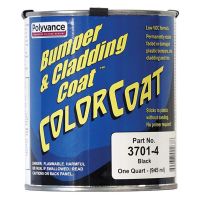 Polyvance 3701-4 Bumper & Cladding Black Bumper Color Coat (Quart)