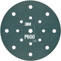 3M 34801 Flexible Dust Free Hook & Loop P600 Grit 6 in. Sanding Disc (25/Pack)