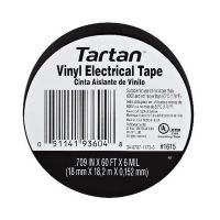 3M 93604 Tartan 1615 Series 60 ft x 0.709 in. Black Electrical Tape (Each)