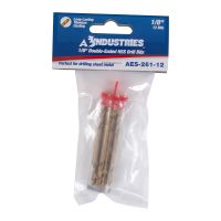 1/8 in. Double-ended High Speed Steel Titanium Coated Stubby Drill Bits - Carded (12 Bits)