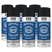 Dupli-Color Brite Touch BT43 Flat Black Automotive Spray Paint 10 oz (6 Pack)