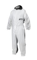 CLEAN Reusable Coverall White Nylon Front/Cotton Back (X-Large)