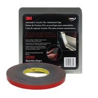3M 6382 Automotive Acrylic Plus Attachment Tape Black 1/2 inch X 20 yards 45 mil