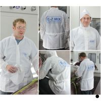 White Carbon Fiber Thread Lab Coat w/ Detachable Hood (X-Large)