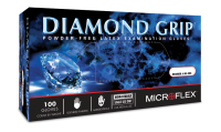 Diamond Grip Powder-Free Latex Disposable Gloves - Medium (100/Box)