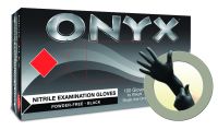 Onyx Black Powder-Free Nitrile Exam Gloves - Large (100/Box)