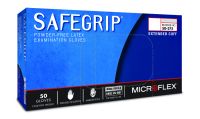 SafeGrip Powder-Free Extended Cuff Latex Disposable Gloves - Medium (50/Box)