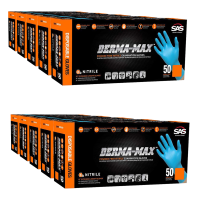 Derma-Max Powder-Free Nitrile Disposable X-Large Gloves 10 Pack (500 ct)