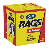 Scott 75260 Double Re-Creped 1 Ply Disposable Rags (200/Box)