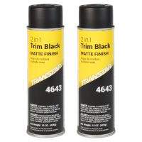 Transtar 4643 2 in 1 Trim Aerosol Matte Black 15 oz (2 Pack)