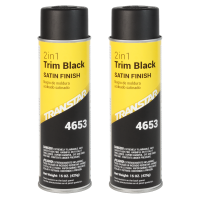 Transtar 4653 2 in 1 Trim Aerosol Satin Black 15 oz (2 Pack)
