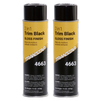 Transtar 4663 2 in 1 Trim Aerosol Gloss Black 20 oz (2 Pack)