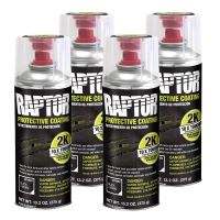Raptor 2K Black Spray-On Truck Bedliner Aerosol 4 Pack (13.2 oz)