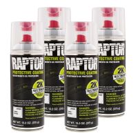 Raptor 2K White Spray-On Truck Bedliner Aerosol 4 Pack (13.2 oz)