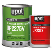 U-POL 2275V 2.1 VOC Black High Build Primer Kit Standard Hardener (Gallon)