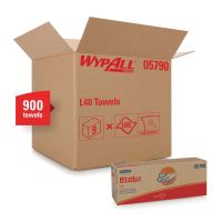 WypAll 05790 L40 Disposable Double Re-Creped 1 Ply Cleaning and Drying Towels (9 Rolls)