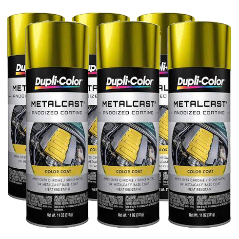 Dupli-Color MC202 Metallic Yellow Automotive Spray Paint 11 fl oz (6 Pack)