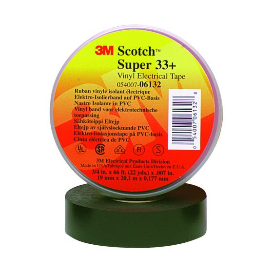 modul Stå på ski plasticitet Scotch® Super 33+ Vinyl Electrical Tape, 3/4 inch x 66 feet (19 mm