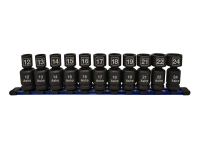 Astro Pneumatic 78244 11-Piece 1/2" Drive Nano Pinless Universal Impact Sockets
