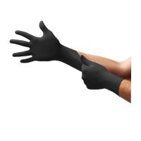 Midknight Distinct Black Disposable Nitrile Exam Glove - Large (100/Dispenser)