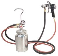 2 Quart Pressure Pot with Gun and Hose Silver Handle (1.7mm Nozzle)