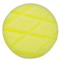 3 in. Yellow Diamond Cut Foam Pad - Hook & Loop