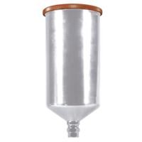 Aluminum Gravity Feed Cup with Screw-on Lid - 1 Liter Capacity