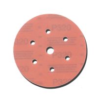 Red Abrasive Hookit Dust-Free 6 in. P320 Grit Sanding Disc (50/Box)