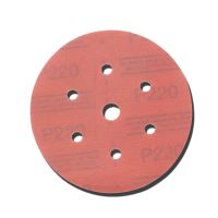 Red Abrasive Hookit Disc Dust Free 6 inch P220 Grit