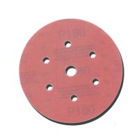 Red Abrasive Hookit Disc Dust Free 6 inch P180 Grit