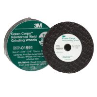 3M Green Corps Reinforced Weld Grinding Wheel 3 in x 3/16 in x 3/8 in (5 Wheels)