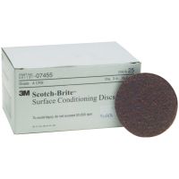 Scotch-Brite 07455 SC-DH Series No-Hole 3 in. Coarse Surface Conditioning Disc (25 ct)